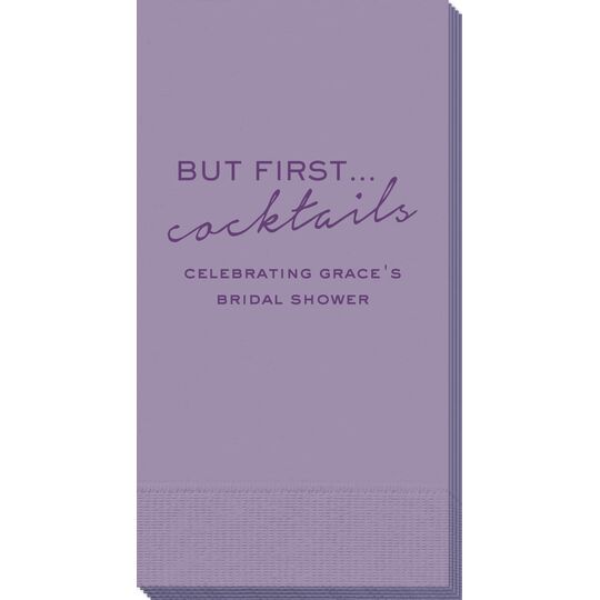 But First Cocktails Guest Towels